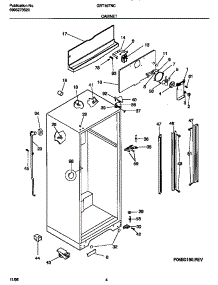 03 - Cabinet parts for Frigidaire Refrigerator GRT18TNCW0 from AppliancePartsPros.com