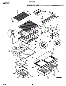 04 - Shelves / Controls parts for Frigidaire Refrigerator GRT18TNCW0 from AppliancePartsPros.com