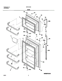 03 - Door parts for Gibson Refrigerator GRT21G3CW0 from AppliancePartsPros.com