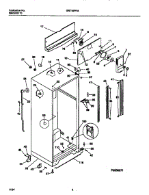 03 - Cabinet W / Fan Assembly parts for Frigidaire Refrigerator GRT19PRAW3 from AppliancePartsPros.com