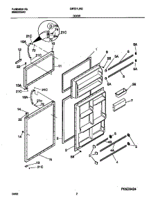 02 - Door parts for Frigidaire Refrigerator GRT21LRGD0 from AppliancePartsPros.com