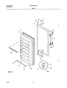 03 - Door parts for Gibson Refrigerator GRU17B2JW2 from AppliancePartsPros.com