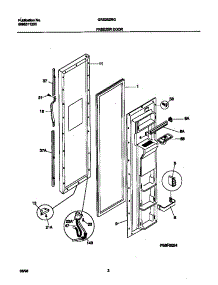 02 - Frzr Door parts for Frigidaire Refrigerator GRS26ZRGW0 from AppliancePartsPros.com