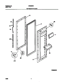 03 - Refr Door parts for Frigidaire Refrigerator GRS26ZRGW0 from AppliancePartsPros.com