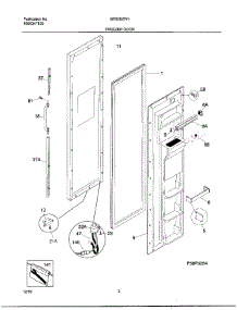 02 - Freezer Door parts for Frigidaire Refrigerator GRS26ZRHD6 from AppliancePartsPros.com