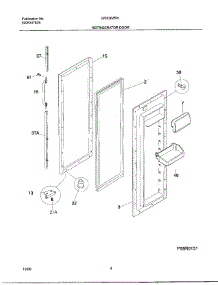04 - Refrigerator Door parts for Frigidaire Refrigerator GRS26ZRHD6 from AppliancePartsPros.com