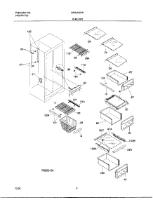 08 - Shelves parts for Frigidaire Refrigerator GRS26ZRHD6 from AppliancePartsPros.com