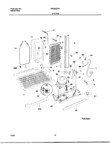12 - System parts for Frigidaire Refrigerator GRS26ZRHD6 from AppliancePartsPros.com