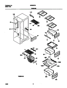 05 - Shelves parts for Frigidaire Refrigerator GRS26ZRGW0 from AppliancePartsPros.com