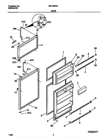 Door parts for Gibson Refrigerator GRT16CRHW4 from AppliancePartsPros.com