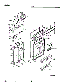 02 - Door parts for Frigidaire Refrigerator GRT16QNCD2 from AppliancePartsPros.com