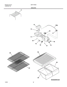 07 - Shelves parts for Gibson Refrigerator GRT17B3BQ2 from AppliancePartsPros.com