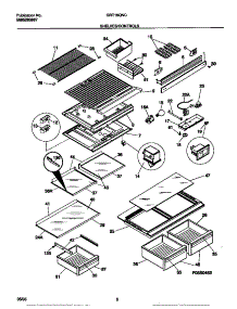 04 - Shelves / Controls parts for Frigidaire Refrigerator GRT16QNCD2 from AppliancePartsPros.com