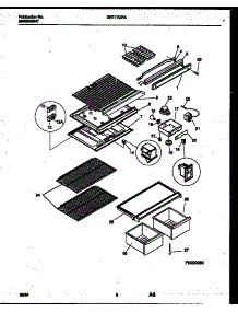 04 - Shelves And Supports parts for Frigidaire Refrigerator GRT17CRAW0 from AppliancePartsPros.com