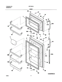 03 - Door parts for Gibson Refrigerator GRT18C6AQ1 from AppliancePartsPros.com