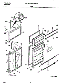 02 - Doors parts for Frigidaire Refrigerator GRT18ISJHD0 from AppliancePartsPros.com