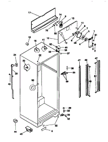 03 - Cabinet parts for Frigidaire Refrigerator GRT18QNCD0 from AppliancePartsPros.com