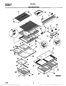 04 - Shelves / Controls parts for Frigidaire Refrigerator GRT18TNCW3 from AppliancePartsPros.com