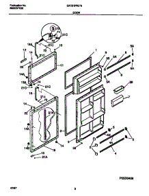 02 - Door parts for Frigidaire Refrigerator GRT21PRCW3 from AppliancePartsPros.com