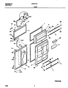 02 - Door parts for Frigidaire Refrigerator GRT21TRCW0 from AppliancePartsPros.com