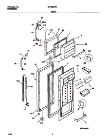 02 - Door parts for Frigidaire Refrigerator GRT22QRCW0 from AppliancePartsPros.com