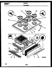 05 - Top / Drawer Parts parts for Frigidaire Range GGF345BAWA from AppliancePartsPros.com