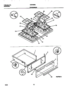 05 - Top / Drawer parts for Frigidaire Range GGF356BADB from AppliancePartsPros.com