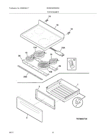 07 - Top / Drawer parts for Gibson Range GNEM30NWMWA from AppliancePartsPros.com