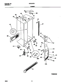 04 - Cabinet parts for Frigidaire Refrigerator GRS20HRHW3 from AppliancePartsPros.com