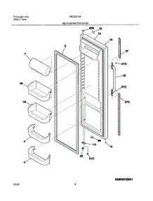 05 - Refrigerator Door parts for Gibson Refrigerator GRS23F5AW3 from AppliancePartsPros.com