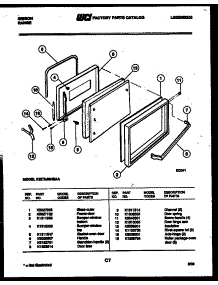 04 - Door Parts parts for Frigidaire Range KEC3M6NSAA from AppliancePartsPros.com