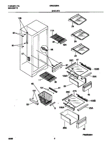 05 - Shelves parts for Frigidaire Refrigerator GRS20ZRHD2 from AppliancePartsPros.com