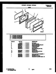 08 - Door Parts parts for Frigidaire Range GPF304SADB from AppliancePartsPros.com
