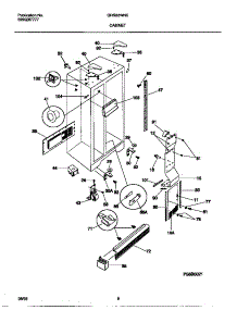 04 - Cabinet parts for Frigidaire Refrigerator GRS22WNCD4 from AppliancePartsPros.com