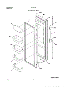05 - Refrigerator Door parts for Gibson Refrigerator GRS26F5AQ1 from AppliancePartsPros.com
