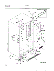 07 - Cabinet parts for Gibson Refrigerator GRS26F5AQ1 from AppliancePartsPros.com