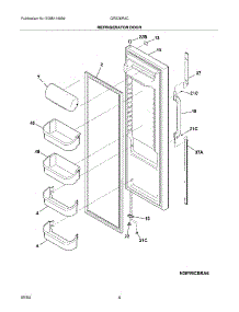 05 - Refrigerator Door parts for Gibson Refrigerator GRS26R4CQ5 from AppliancePartsPros.com