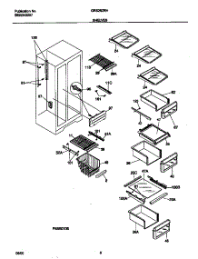 05 - Shelves parts for Frigidaire Refrigerator GRS26ZRHD5 from AppliancePartsPros.com