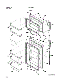 03 - Doors parts for Gibson Refrigerator GRT21R6AW5 from AppliancePartsPros.com