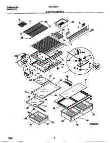 04 - Shelves / Controls parts for Frigidaire Refrigerator GRT18QNCW3 from AppliancePartsPros.com