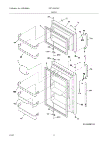 03 - Door parts for Gibson Refrigerator GRT18S6AWV from AppliancePartsPros.com