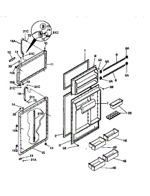 02 - Door parts for Frigidaire Refrigerator GRT18RRCW0 from AppliancePartsPros.com