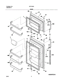 03 - Door parts for Gibson Refrigerator GRT18S6AQ1 from AppliancePartsPros.com