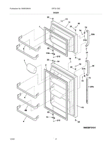 03 - Door parts for Gibson Refrigerator GRT21G3CQ2 from AppliancePartsPros.com