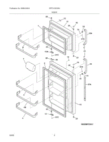 03 - Door parts for Gibson Refrigerator GRT21G3CW4 from AppliancePartsPros.com