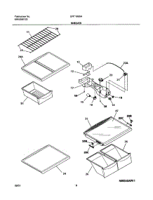 07 - Shelves parts for Gibson Refrigerator GRT18S5AW0 from AppliancePartsPros.com