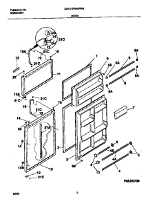 02 - Door parts for Frigidaire Refrigerator GRT21IPRHW6 from AppliancePartsPros.com