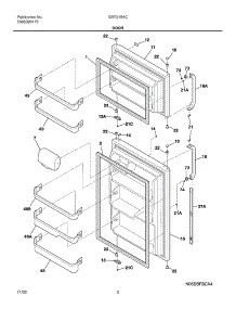 03 - Door parts for Gibson Refrigerator GRT21S6CW1 from AppliancePartsPros.com