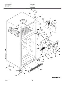 05 - Cabinet parts for Gibson Refrigerator GRT21S6CW1 from AppliancePartsPros.com