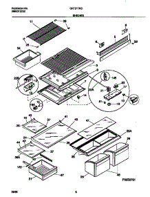 04 - Shelves parts for Frigidaire Refrigerator GRT21TRCD0 from AppliancePartsPros.com